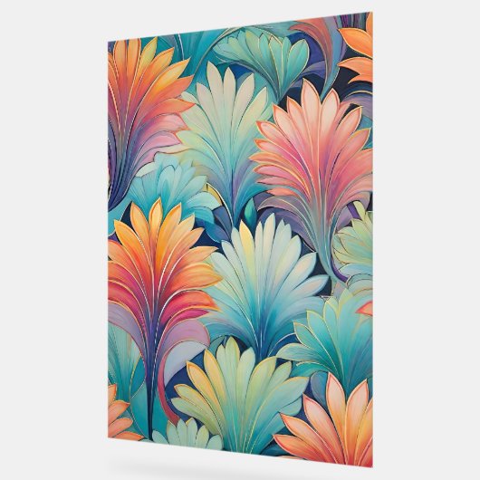 Flora 1 Floral Pastel Acryl Teken Acryl Bord (Hoek)