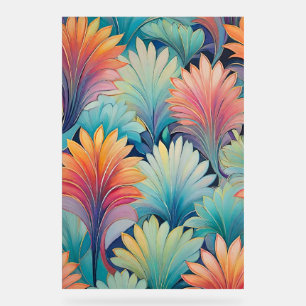 Flora 1 Floral Pastel Acryl Teken Bord