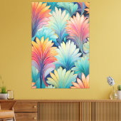Flora 1 Floral Pastel Canvas Print (Insitu (Woonkamer))