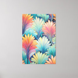 Flora 1 Floral Pastel Canvas Print