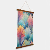 Flora 1 Floral Pastel Hangend Wandkleed (Gebogen)