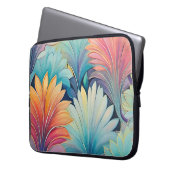 Flora 1 Floral Pastel Laptop Hoesje Laptop Sleeve (Voorkant Links)