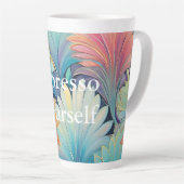 Flora 1 Floral Pastel Latte Mok (Rechterhoek)