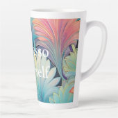 Flora 1 Floral Pastel Latte Mok (Rechts)