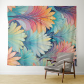 Flora 1 Floral Pastel Tapestry Wandkleed (In Situ (horizontaal))