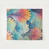 Flora 1 Floral Pastel Tapestry Wandkleed (Voorkant (horizontaal))