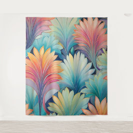 Flora 1 Floral Pastel Tapestry Wandkleed