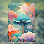 Flora 2 Floral Pastel Acryl Teken Bord (Neutraal)