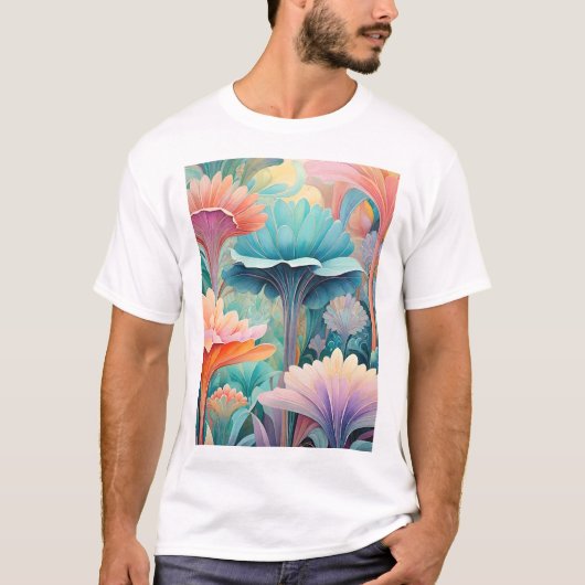 Flora 2 Floral Pastel T-shirt (Voorkant)