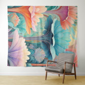 Flora 2 Floral Pastel Tapijt Wandkleed (In Situ (horizontaal))