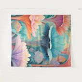 Flora 2 Floral Pastel Tapijt Wandkleed (Voorkant (horizontaal))