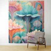 Flora 2 Floral Pastel Tapijt Wandkleed (In situ)