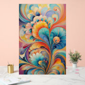Flora 3 Floral Pastel Acryl Teken Bord (Huwelijk)
