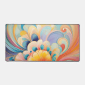 Flora 3 Floral Pastel Desk Mat (Voorkant)
