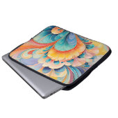 Flora 3 Floral Pastel Laptop Hoesje Sleeve (Voorkant onderkant)
