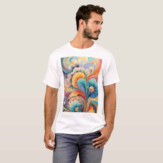Flora 3 Floral Pastel T-shirt (Voorkant volledig)