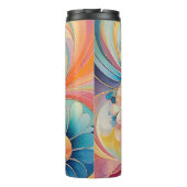 Flora 3 Floral Pastel Thermal Tumbler Thermosbeker (Achterkant)