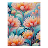 Flora 4 Floral Pastel Poster (Voorkant)