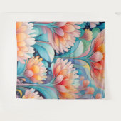 Flora 4 Floral Pastel Tapestry Wandkleed (Voorkant (horizontaal))