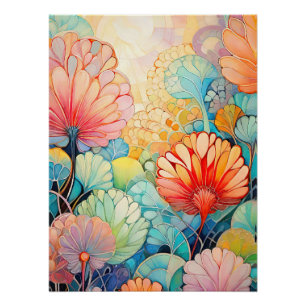 Flora 5 Floral Pastel Poster