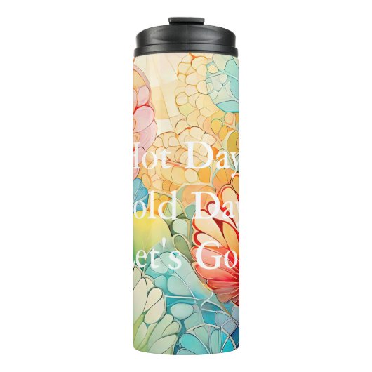 Flora 5 Floral Pastel Thermal Tumbler Thermosbeker (Voorkant)