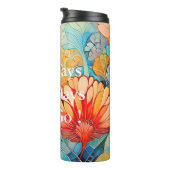 Flora 5 Floral Pastel Thermal Tumbler Thermosbeker (Geroteerd rechts)