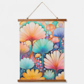 Flora 6 Floral Pastel Hangend Wandkleed (Voorkant)