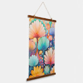 Flora 6 Floral Pastel Hangend Wandkleed (Gebogen)