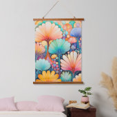Flora 6 Floral Pastel Hangend Wandkleed (Slaapkamer)