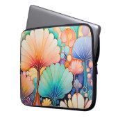 Flora 6 Floral Pastel Laptop Hoesje Laptop Sleeve (Voorkant Links)