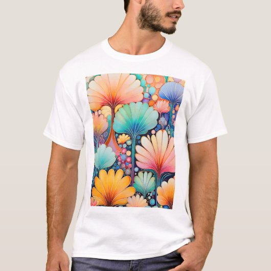 Flora 6 Floral Pastel T-shirt (Voorkant)