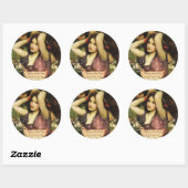 "Flora and the Zephyrs" Pre-Raphaelite Bladwijzer Ronde Sticker (Vel)