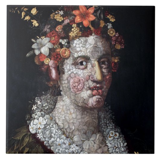 Flora, Arcimboldo Tegeltje (Voorkant)