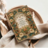 Flora  Art Nouveau bruiloft Acryl Uitnodigingen