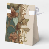 Flora  Art Nouveau bruiloft Bedankdoosjes (Achterkant)