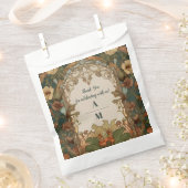 Flora Art Nouveau bruiloft Bedankzakje (Geknipt)