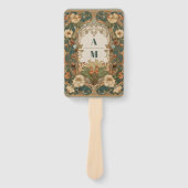 Flora  Art Nouveau bruiloft Handwaaier (Voorkant)