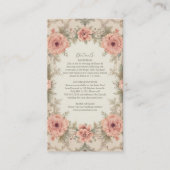 Flora Art Nouveau bruiloft Informatiekaartje (Voorkant)