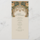 Flora Art Nouveau bruiloft Menu (Voorkant)