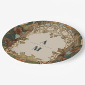 Flora  Art Nouveau bruiloft Papieren Bordje (Gekanteld)