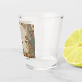 Flora Art Nouveau bruiloft Shot Glas (Rechts)