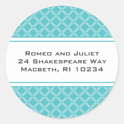 Flora Bee Adreslabel Ronde Sticker (Voorkant)