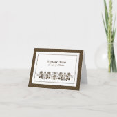 Flora Bee Bedankt Kaart met Naam (Voorkant)