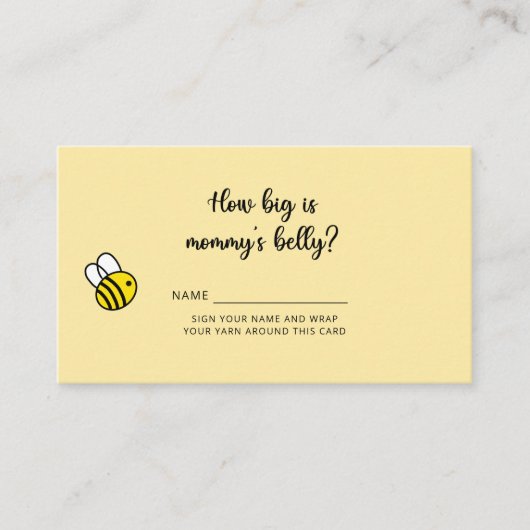 Flora Bee - hoe groot is mama's buik Informatiekaartje (Voorkant)