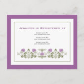 Flora Bee Registry Card Informatiekaartje (Voorkant)