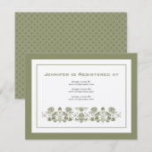 Flora Bee Registry Card Informatiekaartje (Voorkant / Achterkant)