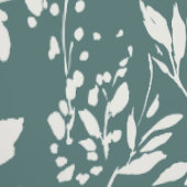 Flora behang in turquoise en wit  (Zoom)