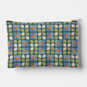 Flora Blush - Blauw en groen bloemenzakje Etui (Achterkant)