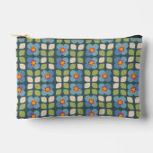 Flora Blush - Blauw en groen bloemenzakje Etui (Voorkant)