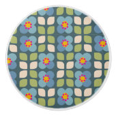 FLORA BLUSH - Floral keramische knop (Voorkant)